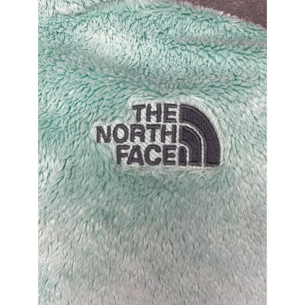 The North Face Women's Deep Pile Fleece Jacket Full Zip Green Size Small Outdoor